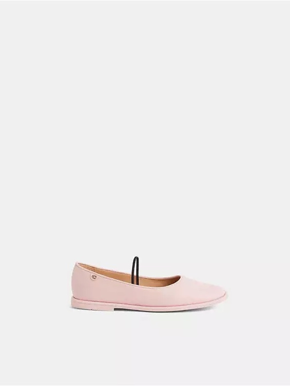 Coach Women's Pale Pink Leather Square-Toe Ballet Flat - Picture 4 of 6